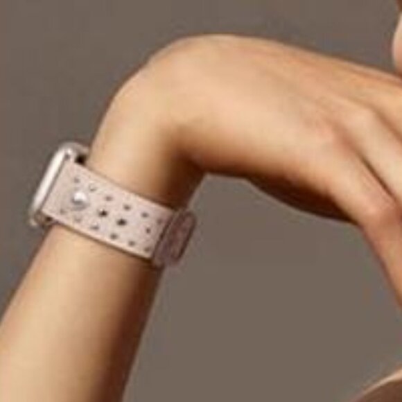 NEW Luxury Studded Heart Charm Leather Luxury Apple Watch Band